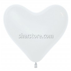 Сердца 30 см. белые пастель 100 шт.