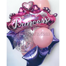 Букет шаров «С Днем рождения, принцесса» № 2
