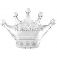 Шар фигура «Корона» серебро 102 см.