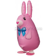 Ходячая фигура «Кролик» розовая 64 см.