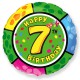 Шар круг «7th Happy Birthday» 46 см.