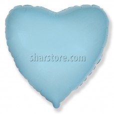 Шар сердце голубой 46 см.