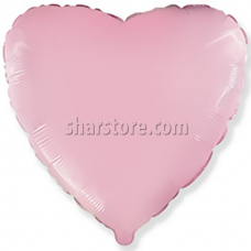 Шар сердце розовый 81 см.