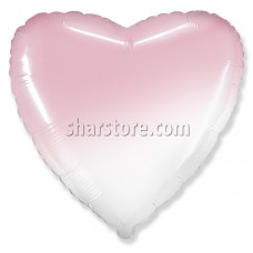 Шар сердце розовый градиент 81 см.