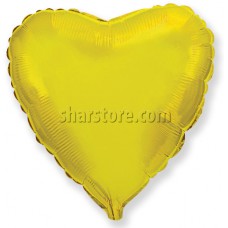 Шар сердце золото 46 см.
