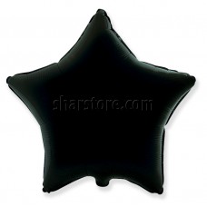 Шар звезда черный 46 см.