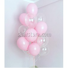 Облако розово-прозрачных шаров